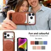 Cuero Liso Adecuado para Apple 17Promax Funda Magnética para Teléfono Móvil Apple 17 Almacenamiento de Tarjetas Portatarjetas Portatarjetas Anticaída 16 Funda