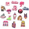 Nuevas Zapatos Croc de Princesa Barbie Flor DIY Hebilla de Zapato Desmontable Accesorios para Zapatos PVC Pegamento Suave