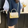 Bolso de Mano Cuadrado Pequeño de Moda y Sencillo para Mujer 2025 Otoño Nuevo Bolso de Hombro de Nicho Elegante Bolso Cruzado para Viajes