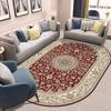 Alfombra Ovalada para Sala de Estar Estilo Persa Europeo y Americano Retro Ins Alfombrilla para Piso de Entrada de Dormitorio Alfombrilla para Pies