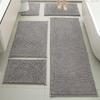 Set de 5 Alfombrillas Absorbentes para Piso, Felpudos para Puerta de Entrada, Alfombrillas Antideslizantes Resistentes a Manchas para Entrada, Alfombras para Mesita de Noche de Dormitorio, Transfronterizo