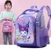 Mochila escolar transfronteiriça mochila de jardim de infância para 2-5 anos, mochila fofa de desenho animado 3D infantil Kuromi de duas alças