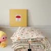 Colcha de punto estilo INS con diseño de nube de dibujos animados para primavera y otoño, colcha de invierno suave y cálida con borde enrollado, lavable a máquina, adecuada para uso en dormitorio