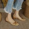 Sandalias de Dedo Retro con Hebilla de Caballo para Mujer Verano 2023 Nuevas Zapatos con Talón Abierto Bajo Tacón Bajo Francés Transpirables Sandalias de Talla Grande