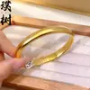 Pulsera Sutra del Corazón de Loto Espalda de Locha Premium 7N, Chapada en Oro Real, Alta Retención de Color, Artesanía Tradicional de Oro Arena, Mismo Estilo que las Joyerías