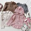 Ropa Infantil Ningli Estilo Coreano para Niñas 2026 Primavera y Otoño Nuevo Sudadera con Capucha de Punto Versátil Casual para el Día a Día Moderna