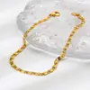 Pulsera y Collar con Patrón Transfronterizo Europeo y Americano de Acero Inoxidable Chapado en Oro de 18K Joyería Impermeable Accesorios de Nicho de Alta Gama para Mujeres