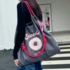 2026 Nuevo Bolso de Hombro Bordado Estilo Cadena de Bolas de Cuero, Gran Capacidad, Versátil, de Alta Calidad para Mujer