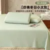 Lençol de cama escovado espessado 100% algodão peça única dormitório estudantil capa de edredom espessada conjunto de cama de três peças