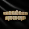 Amazon Hip Hop Dente com 10 cravações micro-pavimentadas, banhado a ouro, terceira geração 8A zircônia cúbica, joias de dente, acessórios hip hop de Halloween