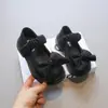 Sapatos Mary Jane de Solado Grosso para Meninas 2026 Primavera e Outono Novos Estilo JK Francês Salto Grosso Laço Sapatos de Uma Sola para Crianças Mais Velhas