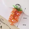 Nuevo llavero de uva gelatina correa para teléfono racimo de uvas colgante hecho a mano DIY llavero corto correa de muñeca