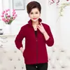 Abrigo de primavera y otoño para mujer de mediana edad y anciana, chaqueta de lana para madre de 40-50-60 años, suéter de lana de mediana edad