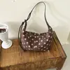Bolso de mano tipo dumpling de lunares estilo coreano 2026, gran capacidad, retro, moderno, casual, elegante y adecuado para ir al trabajo, un bolso de hombro de moda