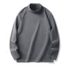 Suéter de gola alta preto de inverno masculino estilo coreano moderno estilo Hong Kong base cor sólida camisa de malha casual all-match