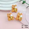 Urso Coelho Marrom Fosco Resina DIY Acessórios Capa de Celular Sapato com Furo Patch Grampo de Cabelo Acessórios de Cabelo Material
