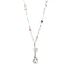Collar con Flor de Cuchara de Plata de Diseño de Nicho Estilo Coreano para Mujer, Cadena Larga Trendy para Clavícula de Gama Alta, Accesorio Versátil
