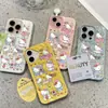 Funda con Patrón de Meteorito de Fresa Kitty para Apple 17, iPhone 16 Pro, 15/14, 13/12, Silicona Antigolpes