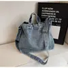Bolso Nuevo de Mezclilla para Mujer 2026, Bolso Cruzado Grande de Mezclilla Casual para el Trabajo, Bolso Tote para Estudiantes Universitarios