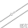 Colar de Prata 925 Feminino Corrente Fina de Contas Corrente para Clavícula Corrente de Diamante Galvanização a Ouro Real Joia para Clavícula Não Desbota Joias