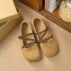 Zapatos Mary Jane de terciopelo para mujer de comercio exterior transfronterizo, nuevo modelo primavera y otoño 2026, sin cordones, punta redonda, suela suave, zapatos casuales versátiles