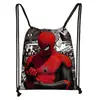 Nueva Bolsa de Almacenamiento Cruzada de Poliéster con Cordón de Marvel Spider-Man Mochila con Cordón de Gran Capacidad Fabricante Venta al por Mayor
