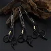Negro 6.0/6.5/ 7.0 pulgadas Naipson Acero Negro Pequeño Tigre Dorado Rodamiento Tipo Tornillo Tijeras de Peluquería Tijeras Planas de Barbero