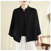 Foto Real Top de Verão Feminino 2025 Novo Retrô Chinês Roupas de Chá para Caminhoneiros Proteção Solar Ar Condicionado Camisa Top de Alta Qualidade terno