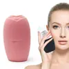 Bandeja de Hielo de Gel Suave para Productos Nuevos Transfronterizos Compresa Fría Facial para Eliminar la Hinchazón Masaje Facial Mascarilla Facial de Hielo Mascarilla Facial de Silicona de Rosa Hielo