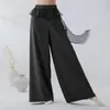 Diseño-sentido empalme encaje dulce holgado moderno traje de danza estilo antiguo estudiante de danza jazz unisex camisa