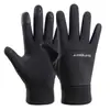 Luvas de Inverno Masculinas Quentes e de Veludo para Esportes ao Ar Livre, Ciclismo com Dois Dedos, Impermeáveis, Antiderrapantes, para Tela de Toque, Dirigir e Pesca