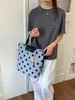 Bolso de mano de lunares de moda 2026 Modelo nuevo Bolso tote con múltiples compartimentos Gran capacidad para el trabajo Diario Hombro Axila