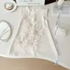 Novo Vestido Longo Plissado Floral Estilo Coreano para Meninas Verão 2026 com Mangas Leves, Vestido Elegante e Bonito para Meninas Jovens