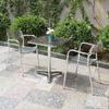 Mesas y Sillas de Exterior Balcón al Aire Libre Mesas y Sillas de Acero Inoxidable Tienda de Té con Leche al Aire Libre Ingeniería Comercial de Ocio Combinación Creativa de Mesa y Silla