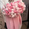 2026 Novo Modelo Manta Veludo de Visão Bouquet de Rosas, Manta de Sesta, Presente Feito à Mão para Meninas, Buquê Decorativo