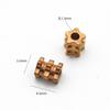 Nova corrente de clavícula de pulseira de contas redondas mais vendida, colar, contas espaçadoras, joias de cobre DIY, acessórios, contas pentagrama geométricas de três camadas