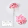 Flor de hortênsia artificial de seda de cor única para decoração de casamento, material de fundo e paisagismo de parede floral