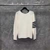 Suéter TIME BREATHE TB, clásico, para hombre y mujer, para invierno, de manga larga, grueso y con borde blanco.