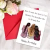 Tarjeta de Agradecimiento de Nuevo Tamaño Transfronteriza con Juego de Sobres para Cumpleaños de Hermanas y Mejores Amigas Tarjeta de Agradecimiento