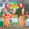 Juguetes de Navidad PVC Reno Inflable de Navidad De Pie Reno Decoración Exterior Césped Fiesta Regalos Fábrica Personalización
