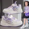 Sapatos populares de desenho animado para meninas, sapatos de princesa, novos tênis casuais esportivos de sola macia para crianças outono 2026 para meninas