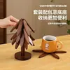 Pad Aislante Térmico de Color Nogal de Alta Gama, Árbol Único, Antiescaldado, Mesa de Comedor para el Hogar, Mantel Creativo, Manteles Decorativos, Posavasos Resistente a Altas Temperaturas