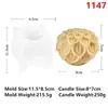 Molde de Silicona Forma de Bola Flor de Loto Verde DIY Flor Tridimensional Vela de Aromaterapia Horneado de Pasteles Decoración de Yeso
