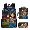 Cabelo verde estranho Grinch transfronteiriço nova mochila dos desenhos animados bolsa de ombro bolsa de três peças bolsa caneta uma geração de cabelo