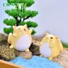 Decoración de planta suculenta caricatura gato gordo lindo gatito naranja pequeño gatito travieso llavero mochila plástico PVC colgante