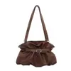 Bolso de mano retro de alta gama para mujer, nueva colección 2026, bolso de hombro grande para el día a día, diseño plisado y relajado, bolso tote de axila