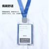 Juego de tarjetas transparentes Dezhi aleación de aluminio tarjeta de identificación juego de insignias colgantes para cuello para exposiciones tarjeta de trabajo certificado listado procesamiento al por mayor