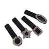 Presilha de Cabelo Bb de Veludo Preto com Strass, Elegante e Versátil para Mulheres