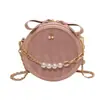 Bolso de Cadena Estilo Coreano Estilo Fresco para Mujer 2023 Nuevo Verano Celebridad de Internet Bolso Redondo Pequeño Versátil Elegante Casual Bolso Cruzado