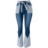 2026 Fornecimento Direto da Fonte, Alça Elástica para Gravata Borboleta Patchwork de Jeans Amazon Aliexpress Ebay Calça Flare Jeans